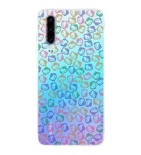 Huawei P30  Kamera korumalı Kapak Hello Kitty Tasarımlı  Şeffaf Kılıf