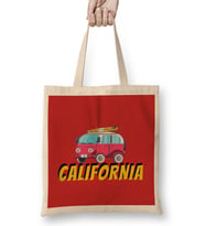California Travel Gift Bez Çanta Uzun Saplı