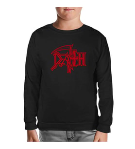 Death - Logo 3 Siyah Çocuk Sweatshirt
