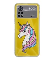 Xiaomi Poco X4 Pro Kamera Korumalı Kapak Unicorn Tasarımlı Şeffaf Kılıf
