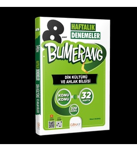 GÜNAY 8.SINIF BUMERANG DİN KÜLTÜRÜ VE AHLAK BİLGİSİ 32 HAFTALIK DENEMELER