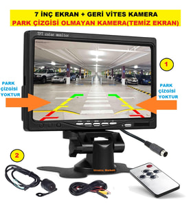 7 Inç Ekran + Geri Vites Kamera (Park Çizgisi Olmayan Kamera Ile Gönderilir)