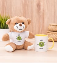 Kişiye Özel Akrep Burcuna Hediye Peluş Ayı ve Sarı Kupa