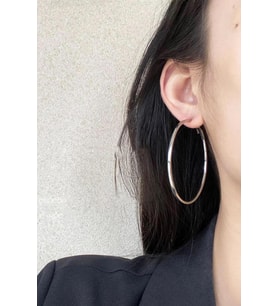 Kadın 316 L Çelik 6 cm Halka Küpe