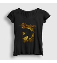 Presmono Kadın Siyah Raven Thurisaz T-Shirt 466653tt