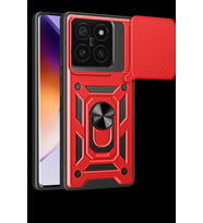 Pilelistore   Xiaomi Mi 14T Pro Kılıf Pars Lens Yüzüklü Silikon - Kırmızı
