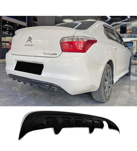 Citroen C Elysee Difüzör Difizör Plastik Parlak Siyah 2012 2013 2014 2015 2016 Arka-difizör-bodykit-ek