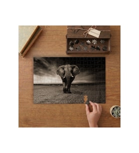 Asya Fili - Elephant Tasarımı 240 parça Ahşap Puzzle Ahşap Kutuda MP05072