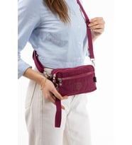 Klinkır Kumaş Mini Çapraz Askılı Kadın Çanta Yağmur Geçirmez El Askılı Çanta 20*10 Cm Mega Bag