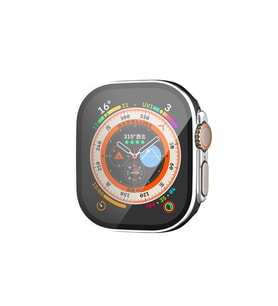 Mey İthalat® Watch 49Mm Legend Camlı Kasa Ekran Koruyucu - Siyah-Gümüş