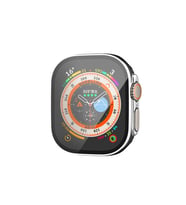 Mey İthalat® Watch 49Mm Legend Camlı Kasa Ekran Koruyucu - Siyah-Gümüş