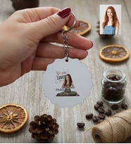 Kişiye Özel Karikatürlü Yoga Lover Motivasyon Anahtarlık Doğum Günü Hediyesi