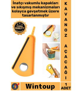 #Açacak Çok Fonksiyonlu V Şekilli Kaymaz Lastik Şeritli Pratik Konserve Kavanoz Şişe Kapak Açacağı