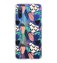 Xiaomi Mi 9 ile Uyumlu 1mm Kapak Memphis Desen Tasarımlı Şeffaf Silikon Kılıf