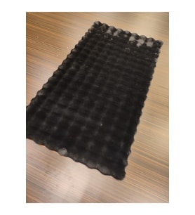 EVALİFE TOSCANA TSC03 SİYAH TAVŞAN TÜYÜ POST HALI 80X150 CM