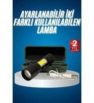 Led Lamba El Feneri Küçük Taşınabilir USB Şarjlı Acil Durum Lambası
