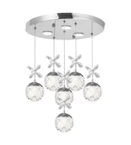 Eray Aydınlatma 2560-5+1 6 Li Krom Led Avize