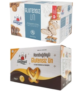 Sinangil Glutensiz Un 5KG (5000GR) + Glutensiz Karabuğdaylı 5KG (5000GR) Toplam:10KG