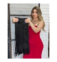 PerukAvm Luxury YARIMAY+2Yan Çıtçıt Siyah Renk