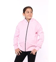 Toontoy Kız Çocuk Arkası Nakışlı İki Yanı Cepli Hırka (Açık Pembe)