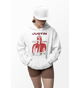 Justin Bieber Baskılı Unisex Oversize Şarkıcı Hoodie