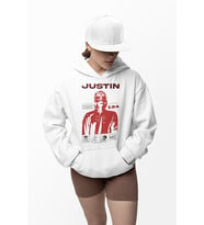 Justin Bieber Baskılı Unisex Oversize Şarkıcı Hoodie
