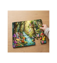 Masal Diyarı Tasarımlı 24 Parça Ahşap Çocuk Puzzle