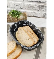 Cooker YLMZ744 Mermer Desenli Plastik Ekmek Sepeti 29x21 Cm