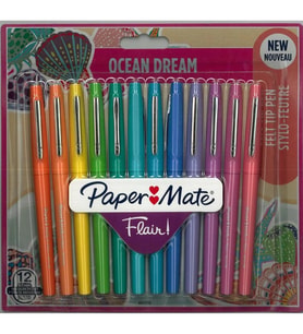 PAPER MATE  2217772 FLAIR OCEAN DREAM 0.7mm M UÇ KEÇELİ KALEM SETİ 12'Lİ TEK BLİSTER