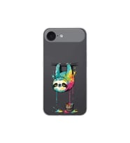 iPhone 17 Air ile Uyumlu Splash Tembel Hayvan Tasarımlı Şeffaf Silikon Kılıf