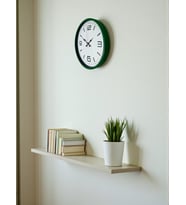 36 Cm Yeşil Modern Dekoratif Duvar Saati (Standart)