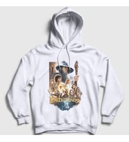 Presmono Unisex Beyaz Poster Yüzüklerin Efendisi The Lord Of The Rings Kapüşonlu Sweatshirt 361997tt