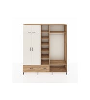 Hyperion Dolap 12 Raflı 2 Çekmeceli 2 Askılı 220x44x243 Çam-Aytaşı/Çam