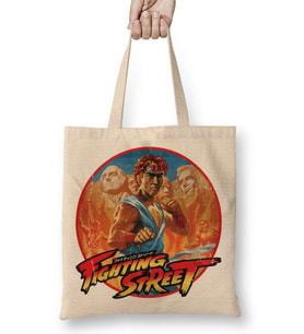 Street Fighter Fighting Street Bez Çanta Uzun Saplı