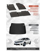 Sahler Toyota Corolla 2013-2018 Uyumlu 4.5D Premium Havuzlu Paspas ve Liner Marka 3D Bagaj Havuzu