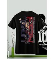 Messi Forma Ön ve Arka Baskılı Unisex T-shirt/Tişört - TÜM YAŞ GRUPLARI (Siyah)