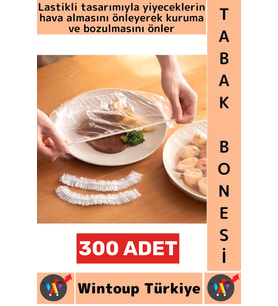 #TabakBonesi Hava Almaz Bozulma Önleyen Yemek Saklama Tazelik Lastikli Tencere Tabak Bonesi 300 Adet