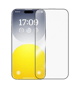 Baseus Crystalline iPhone 15 Pro için Parlama Önleyici Tempered Cam Ekran Koruyucu - GLST2592-734 (Şeffaf)