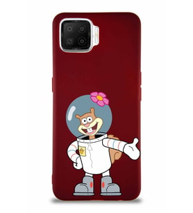 Oppo A73 Soft Premier Kapak Sandy Tasarımlı Silikon Kılıf - Mürdüm (Şeffaf)