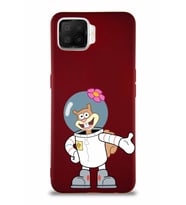 Oppo A73 Soft Premier Kapak Sandy Tasarımlı Silikon Kılıf - Mürdüm (Şeffaf)