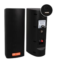 MagicVoice MV-26 2x7.5 CM 50 Watt Komütatörlü Hat Trafolu Siyah Sütun Hoparlör (2'li Takım)