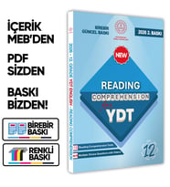 2026 YDT MEBİ İngilizce 12.Sınıf Reading Okuma-Anlama Kitabı Soru Bankası Video Çözümlü BASKI ÜCRETİ