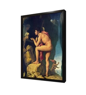 Oedipus ve Sfenks Çerçeveli Mdf Tablo