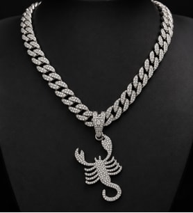 Hip Hop Iced Out Akrep Pendant Küba Zincir Kolye Ucu Charm