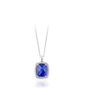 2.26 Karat Pırlanta Safir Kolye