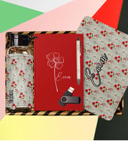 eJOYA Kişiye Özel Defter & Kalem & Matara & Mousepad & Usb Bellek Hediye Kutusu 112964