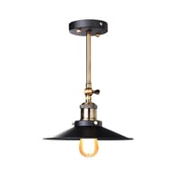 MYLİGHTS RETRO  METAL VİNTİGA MAFSALI HAREKETLİ AVİZE  BAŞLIK EN 22 CM (Siyah)