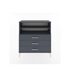 Arges Şifonyer 2 Raflı 3 Çekmeceli 88x30x96 Antrasit-Antrasit