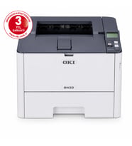 OKI B433DN A4 Mono Lazer Yazıcı 40PPM Tek Fonksiyonlu Dubleks USB Ethernet 1200x1200dpi