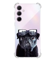 PrintiFy Samsung Galaxy A35 Uyumlu Köpek 3 Baskılı Şeffaf Köşe Korumalı Antişok Kılıf